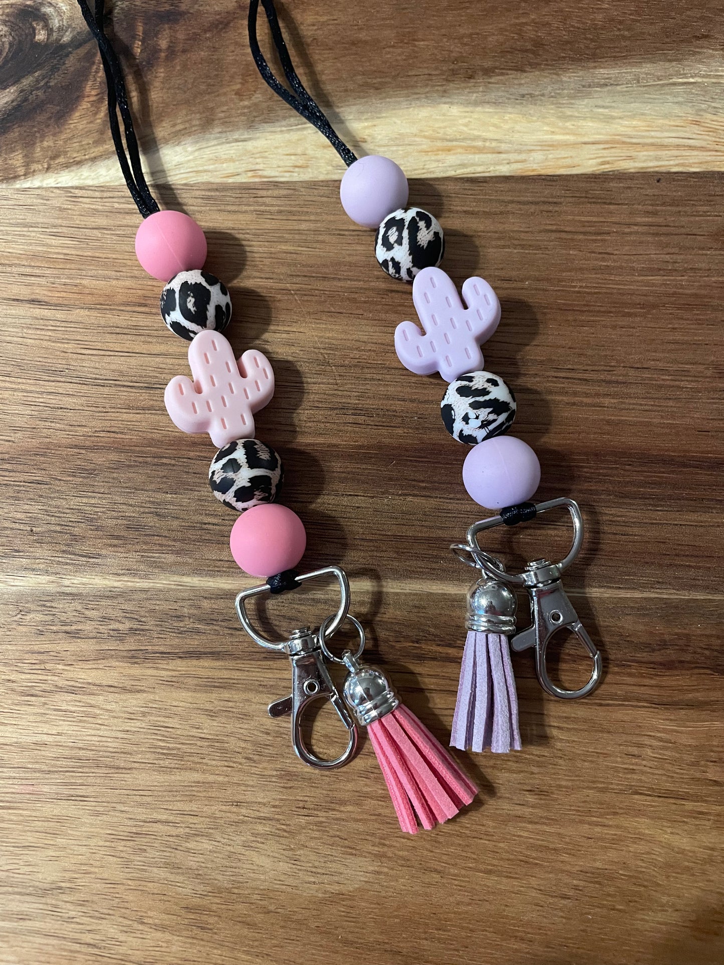 Cactus Silicone Beaded Lanyard